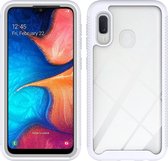 Voor Galaxy A20e Shockproof Starry Sky PC + TPU beschermhoes (wit)