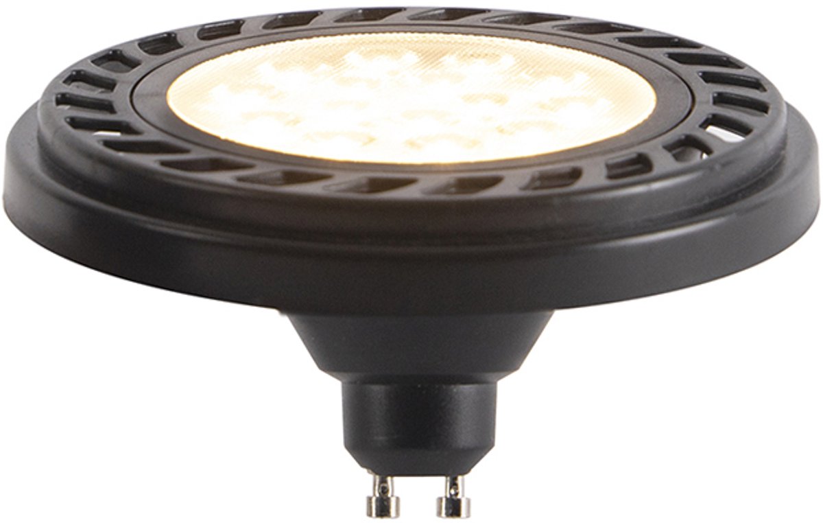 LUEDD GU10 dimbare LED AR111 zwart 8W 600 lm 2700K