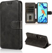 Voor Huawei P30 Kalf Textuur Magnetische Gesp Horizontale Flip Leren Case met Houder & Kaartsleuven & Portemonnee & Fotolijst (Zwart)