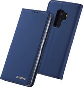 Voor Galaxy S9 + LC.IMEEKE LC-002-serie Skin Hand Feeling PU + TPU Horizontale flip lederen tas met houder en kaartsleuf en portemonnee (blauw)