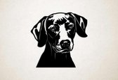 Wanddecoratie - Hond - Weimaraner - XS - 25x25cm - Zwart - muurdecoratie - Line Art