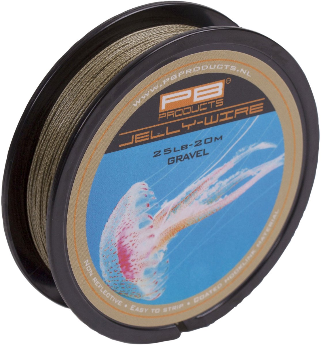 PB Products - Jelly Wire - Gecoat Onderlijn Materiaal - 20 meter - Gravel (25 lb)