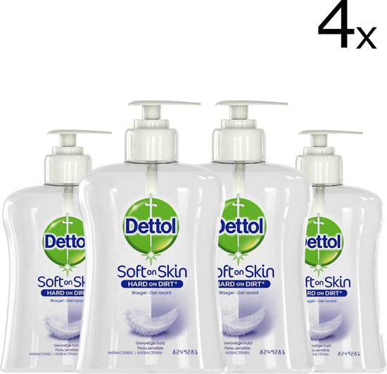 Dettol Hand Soap Sensitive - Peau sensible - 4 x 250 ml Pack économique |  bol.com