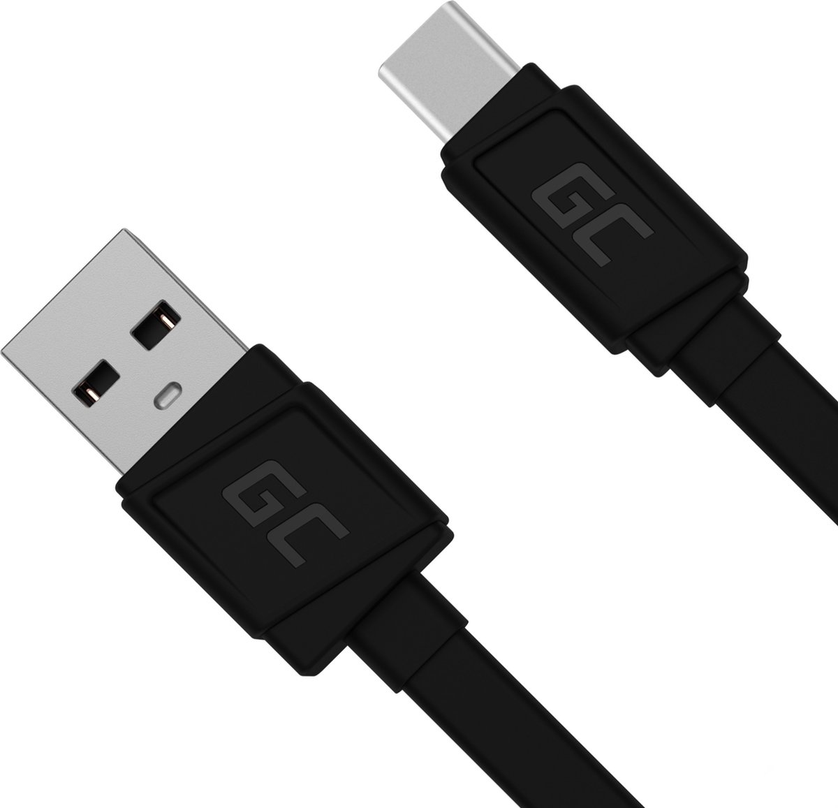 Usb - Usb-C Green Cell Gcmatte Kabel, 25 Cm, Snel Opladen Ultra Charge, Qc 3.0