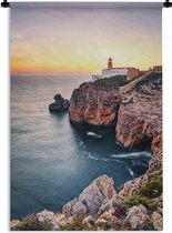 Wandkleed Portugal - Portugese vuurtoren Wandkleed katoen 120x180 cm - Wandtapijt met foto XXL / Groot formaat!