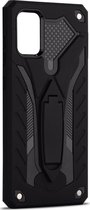 Samsung Galaxy A71 Hoesje - Mobigear - Armor Stand Serie - Hard Kunststof Backcover - Zwart - Hoesje Geschikt Voor Samsung Galaxy A71