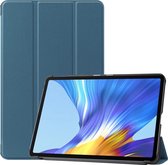 Voor Huawei Honor V6 / MatePad 10.4 inch Universeel Effen Kleur Anti-val Horizontaal Flip Tablet PC Leren Hoesje met Tri-fold Beugel & Slaap / Wakker worden (Donkergroen)
