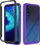 Voor Motorola Moto G8 Power Lite Starry Sky Solid Color-serie schokbestendige pc + TPU beschermhoes (paars)