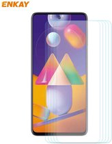 Voor Samsung Galaxy M31s 5 STKS ENKAY Hat-Prince 0.26mm 9H 2.5D Gebogen Rand Gehard Glas Film