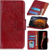 Voor OnePlus Nord N100 Nappa Texture Horizontale Flip Leren Case met Houder & Kaartsleuven & Portemonnee (Rood)