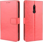 Voor Xiaomi Redmi 8 Retro Crazy Horse Texture Horizontale Flip lederen tas met houder & kaartsleuven & fotolijst (rood)