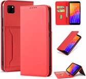 Voor Huawei Y5P / Honor 9S Sterk magnetisme Vloeibaar gevoel Horizontale flip lederen hoes met houder & kaartsleuven en portemonnee (rood)