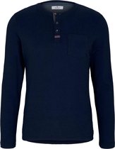 Tom Tailor Lange mouw T-shirt - 1023909 Marine (Maat: L)