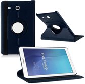 Book Cover Geschikt voor: Samsung Galaxy Tab E 9,6 inch Tab E T560 / T561 - Multi Stand Case - 360 Draaibaar Tablet hoesje - Tablethoes - Donkerblauw