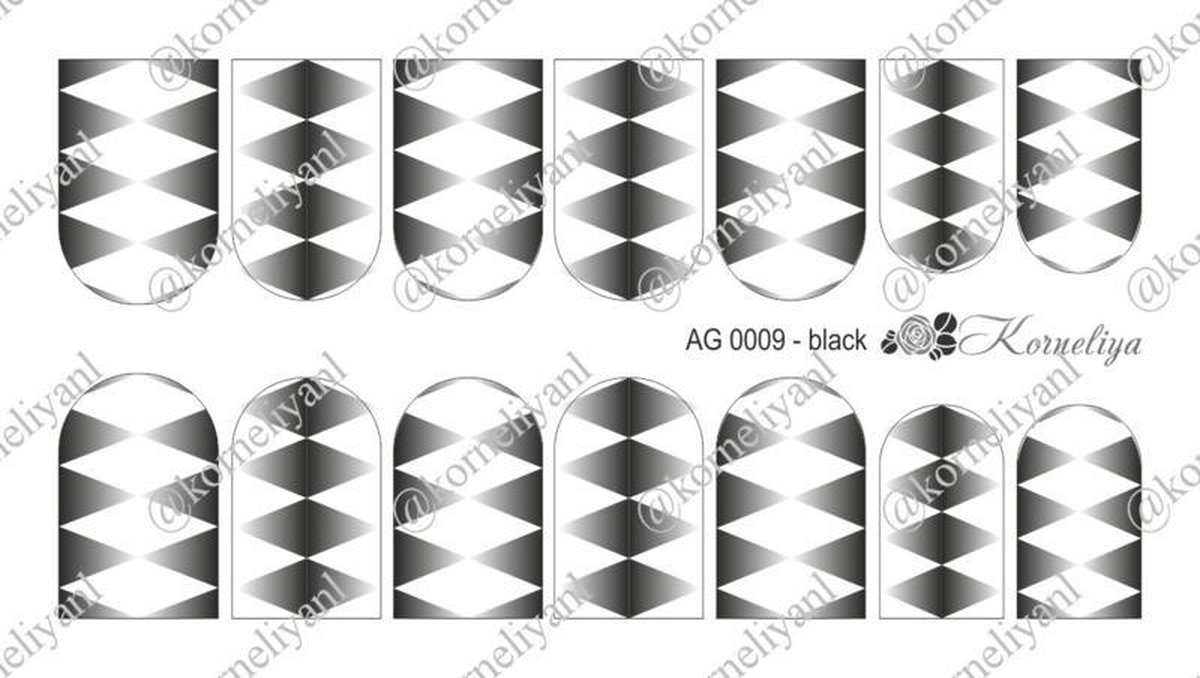 Goedkoopste Korneliya Airbrush Waterdecal AG 0009 Black