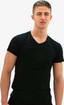 FORZA HEREN V-HALS TSHIRT - ZWART - 100% KATOEN