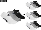 Starter - 12-Pack Sneaker Socks - Enkelsokken 12-Pack - 39 - 42 - Grijs/Wit/Zwart