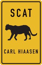 Boekomslag met tekst 'SCAT CARL HIAASEN' en een zwarte silhouet van een poema.