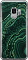 Samsung Galaxy S9 siliconen hoesje - Agate groen - Soft Case Telefoonhoesje - Groen - Print
