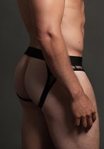 Star Open Back Brief - Black - S/M - Lingerie For Him - Brief