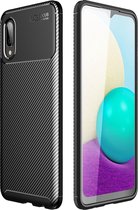 Mobigear Hoesje geschikt voor Samsung Galaxy Xcover 5 Telefoonhoesje Flexibel TPU | Mobigear Racing Backcover | Galaxy Xcover 5 Case | Back Cover - Zwart