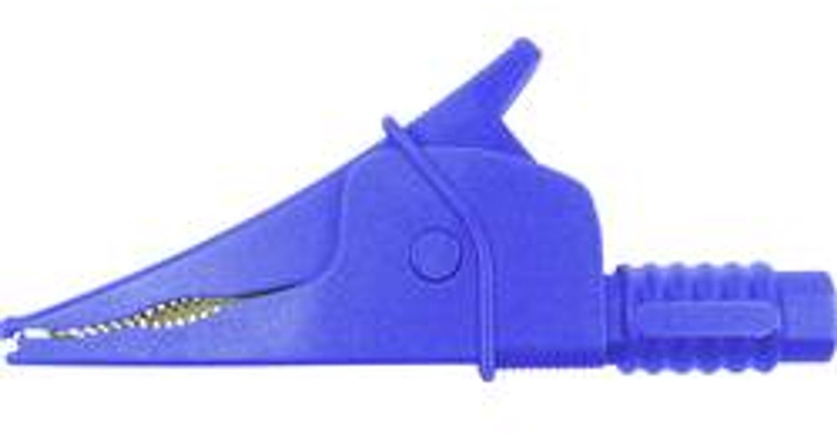 Cliff Croc Clip Veiligheids-krokodilklem Steekaansluiting 4 mm CAT III 1000 V Blauw