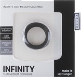 Infinity - Thin - Medium Cockring - Black - Cock Rings