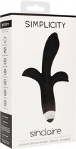 SINCLAIRE G-spot + clitoral vibrator - Black - G-Spot Vibrators