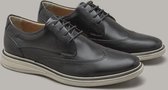 Democrata - BAY Veterschoen Wingtip Zwart