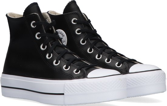 Interpreteren Auckland Conflict Converse Chuck Taylor All Star Lift Hi Hoge sneakers - Leren Sneaker -  Dames - Zwart -... | bol.com