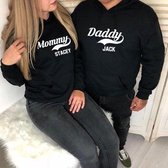 Setje hoodies Daddy Mommy met namen-twee stuks-Maat Xxl