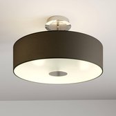 Lindby - plafondlamp - 3 lichts - stof, glas, metaal - H: 31.5 cm - E27 - , satijnwit, chroom