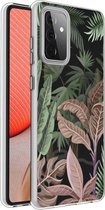 iMoshion Hoesje Geschikt voor Samsung Galaxy A72 Hoesje Siliconen - iMoshion Design hoesje - Groen / Roze / Dark Jungle
