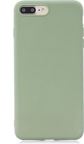Frosted Solid Color TPU beschermhoes voor iPhone 8 Plus / 7 Plus (Pea Green)