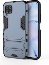 Voor Huawei Nova 6 SE schokbestendige pc + TPU beschermhoes met onzichtbare houder (marineblauw)