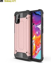 Voor Galaxy A71 Magic Armor TPU + PC-combinatiehoes (rosÃ©goud)