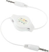 3,5 mm jack AUX intrekbare kabel voor iPhone / iPod / mp3-speler / mobiele telefoons / andere apparaten met een standaard 3,5 mm hoofdtelefoonaansluiting, lengte: 11 cm (kan worden