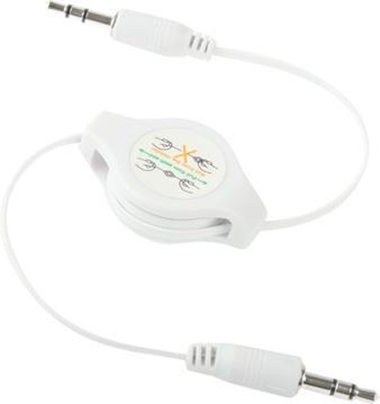 3,5 mm jack AUX intrekbare kabel voor iPhone / iPod / mp3-speler / mobiele  telefoons /... | bol.com