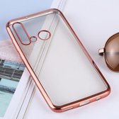 Ultradunne galvaniseren Soft TPU beschermende achterkant van de behuizing voor Huawei Nova 5i (Rose Gold)