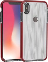 Rimpelingen patroon TPU beschermhoes voor iPhone XS Max (wijnrood)