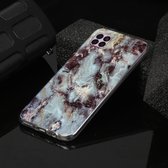 Voor Huawei P40 lite Marble Pattern Soft TPU beschermhoes (grijs)