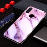 Marmeren patroon Soft TPU Case voor Xiaomi Mi 6X / A2 (paars)