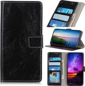 Retro Crazy Horse Texture horizontale flip lederen case voor Galaxy A2 Core, met houder & kaartsleuven & portemonnee & fotolijst (zwart)
