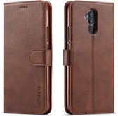 Voor Huawei Mate 20 Lite / Maimang 7 LC.IMEEKE kalfsleer horizontale flip lederen tas, met houder & kaartsleuven & portemonnee (bruin)