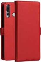 DZGOGO MILO-serie PC + PU horizontale flip lederen case voor Huawei Nova 4, met houder en kaartsleuf en portemonnee (rood)