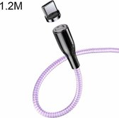 CAFELE Zhen Magnetic Series USB-C / Type-C Ronde kop Magnetische zuiging Snel opladen Datakabel Lijnlengte: 1,2 m (roze)
