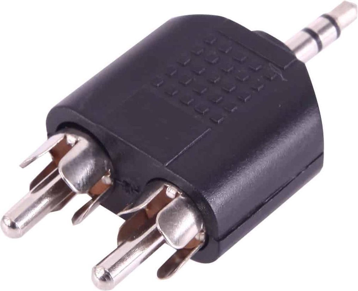 Let op type!! 2x RCA mannetje naar 3.5mm mannetje plug Audio Y Adapter