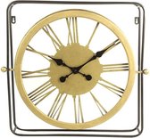 Vierkante Klok Mehmet - 54cm - Goud met zwart - Countryfield