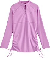 Coolibar - UV Zwemshirt voor meisjes - Longsleeve - Lawai Ruche - Lavendel - maat S (104-116cm)