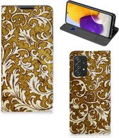 Bookcase Geschikt voor Samsung Galaxy A72 (5G/4G) Telefoonhoesje Barok Goud
